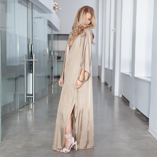 Бохо Размер Рукав Сатиновое Платье для Плюс Туника Платье Повседневное Дом