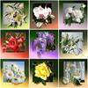 DIY Цветок 5D Алмазная Картина Полная Круглая Дрель Алмазная Вышивка Мозаика Смола Вышивка Крестом Подарок Домашний Декор Настенное Искусство