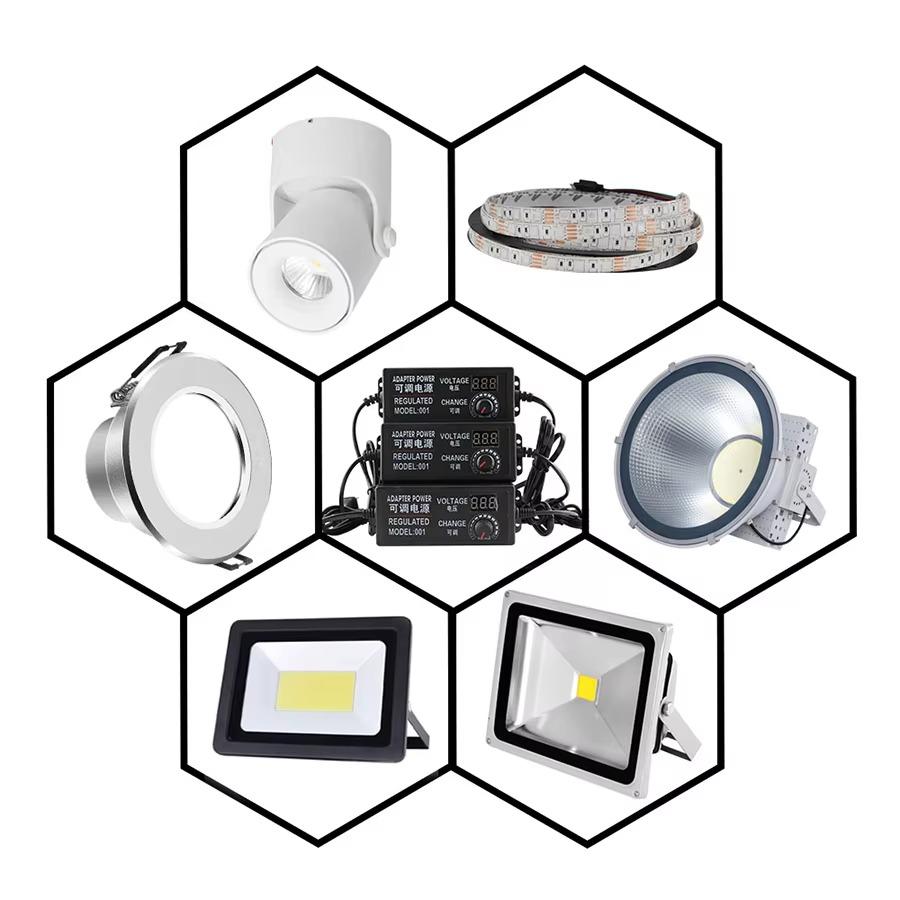 Регулируемый адаптер питания AC в DC 3В-24В 5А Трансформатор Универсальный светодиодный источник питания Регулируемый с экраном дисплея Напряжение