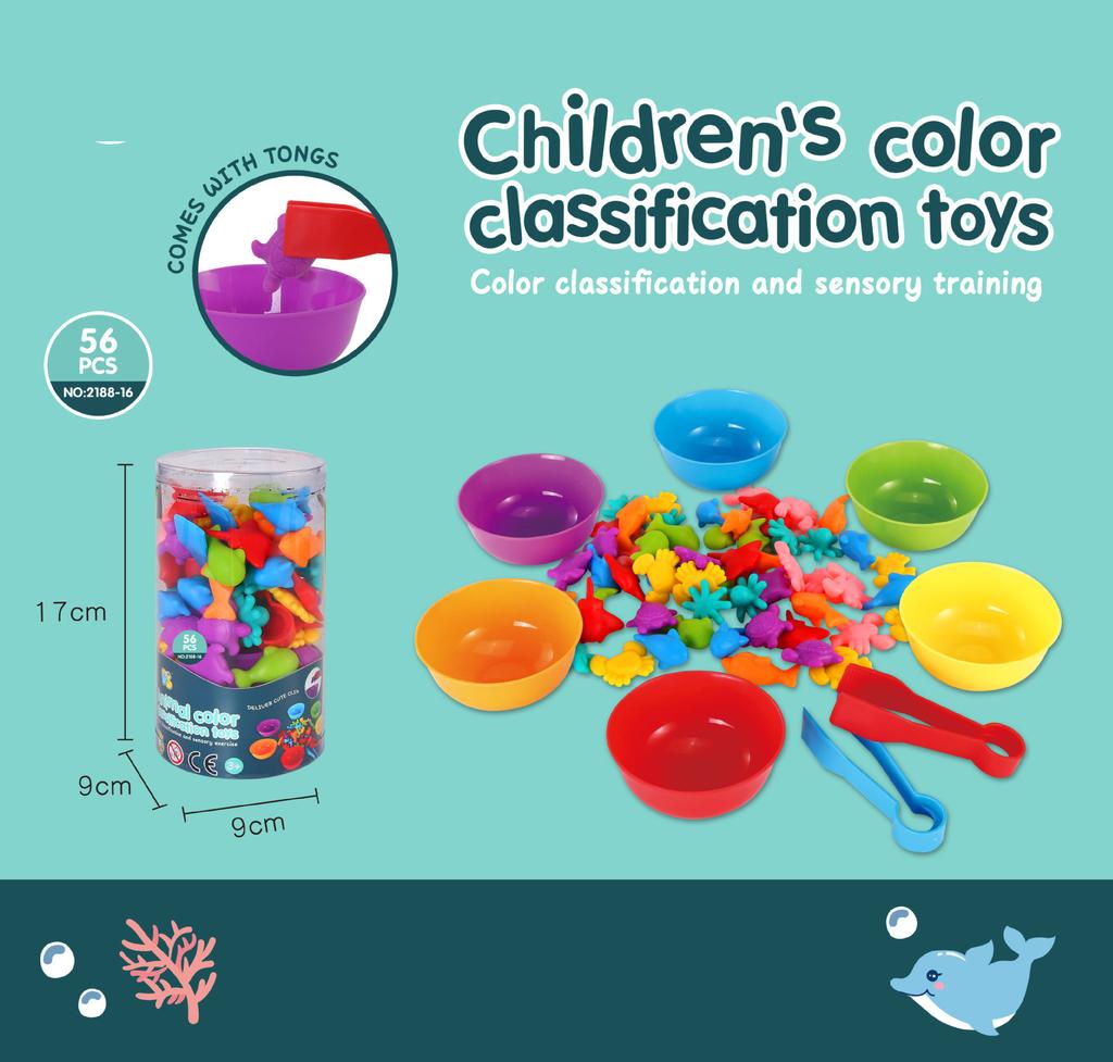 Kids Montessori Counting Bear Matching Sorting Games Animal Cognition Rainbow Color Training Fine Motor With Stacking Cups Toys