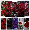 Чехол для телефона Красные Розы Цветы для Xiaomi Redmi Note 14 13 5G 10 11 12 Pro Plus 4G 14C 13C 12C 10C Черный Чехол