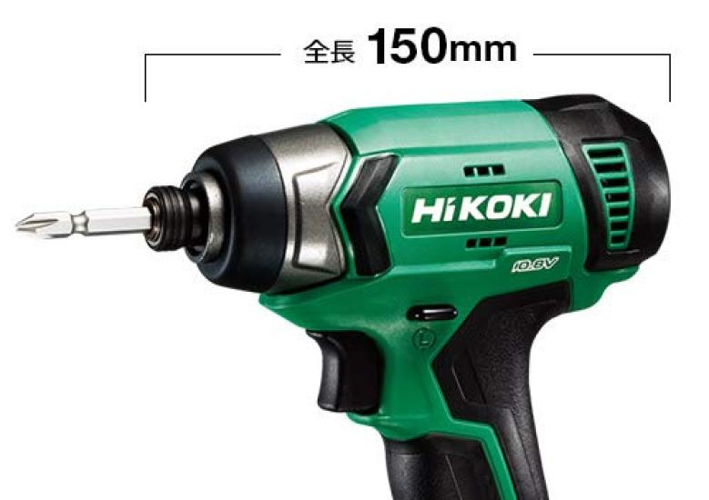 HiKOKI Cordless Impact Driver, Slide-Type Lithium-Ion Battery, 10.8V WH12DA(2ES)
