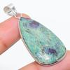 Ruby In Fuchsite  Ethnic 925 Sterling Silver Gift Pendant 2.01" P3l01