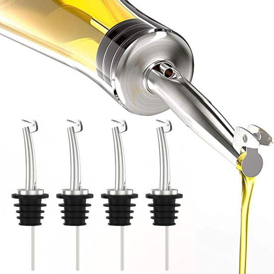 4 шт. Дозаторы для вина Многоцелевые Многоразовые Герметичные Пищевой класс Легко чистятся Устройство для наливания ликера с крышкой Носик для масла