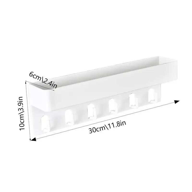 Держатель для ключей настенный органайзер для ключей и почты самоклеящийся держатель с поддоном для прихожей вешалка для кухни с 6 крючками для ключей