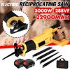3000 Вт 288 В Бесщеточная аккумуляторная сабельная пила с аккумулятором из 2 предметов, инструмент для резки металла, дерева, электрическая пила для батареи Makita 18 В