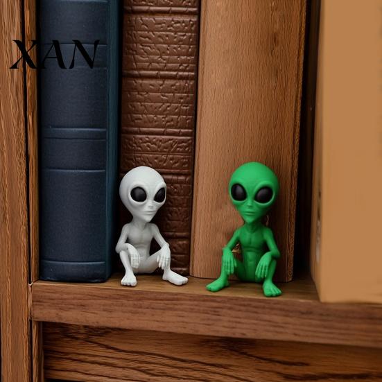 Ужасающая коллекционная статуэтка инопланетянина, 3D-печать, Научно-фантастическая скульптура НЛО, Забавная сидящая фигурка, Загадочное украшение, Креативный орнамент для дома и офиса