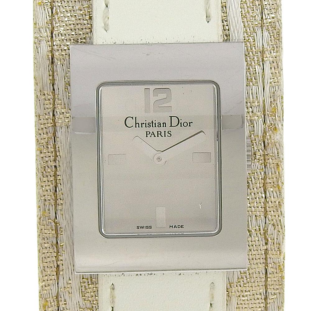 Dior Maris Watches D78-109 SilverDial Stainless Steel/Sima leather Quartz Analog display Women Used