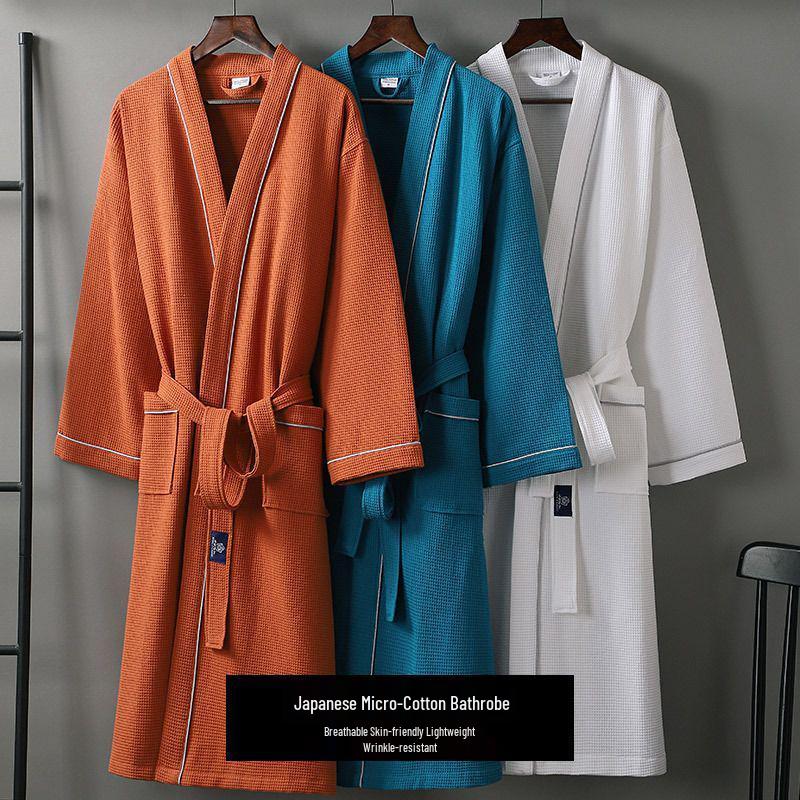 Хлопковый халат-юката G5Z: Впитывающее, быстросохнущее полотенце для мужчин и женщин - Идеально для осенней/зимней одежды для сна после купания