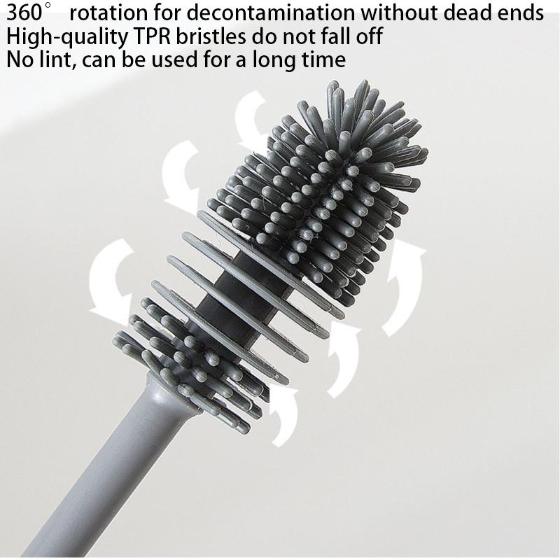 Силиконовая щетка для чашек, щетка для чистки бутылок с молоком, длинная ручка, очиститель для бутылок с водой, щетка для чистки стеклянных чашек, кухонные инструменты для чистки