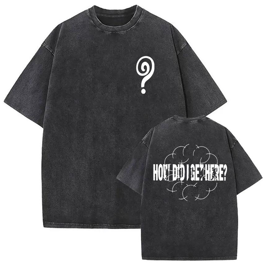 Louis Tomlinson How Did I Get Here Tour Retro Washed T Shirt Men Women Summer Clothing Fashion Cotton Short Sleeve Tshirt