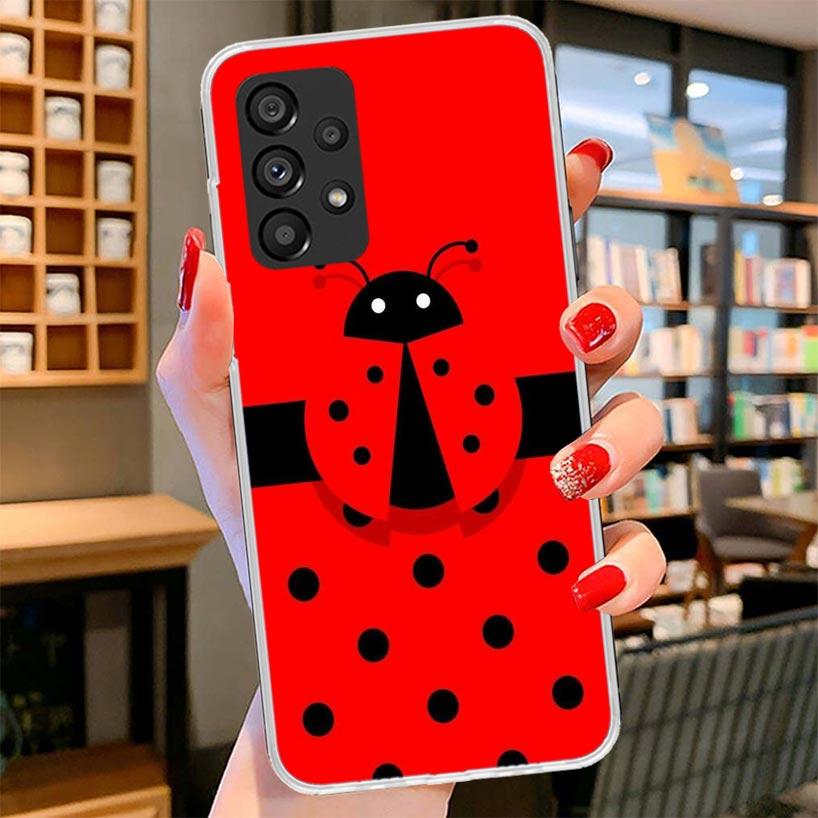 Insect Seven-Star ladybug Phone Case For Samsung Galaxy A17 A37 A57 A16 A26 A36 A56 A15 A25 A35 A55 A14 A24 A34 A54 A13 A23 A33