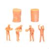6x Мини-фигурки из смолы 1/64 Кукла Сценарий Ландшафтный макет Коллекционная с бензобаком