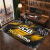 JCB Personalized Crystal Velvet Carpet, Customized Name Text Soft Anti‑Slip Rug for Living Room Bedroom