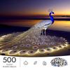 500pcs Jigsaw Puzzle Suitable for - Golden Feather Peacock Twilight Tidal Flat, Multicolor Portable Brain with Challenging Pieces for Decor, Wedding G