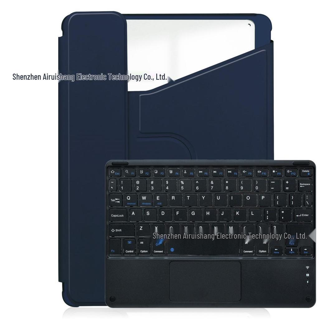 2025 iPad Air 11 Поворотная Bluetooth-клавиатура с акриловой верхней панелью и слотом для стилуса