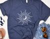 Mystic Moon And Sun T-Shirt, Boho Vintage Spiritual Tee