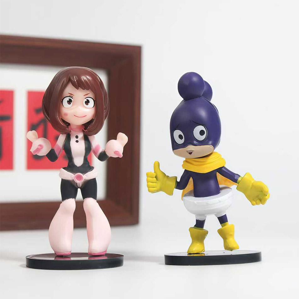 6 шт. Моя геройская академия Q-версия Милые фигурки Изуку Мидории, Цую Асуи, Шото Тодороки, Модели, Украшения, Подарок для детей
