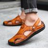 Men's Large Size Leather Beach Sandals