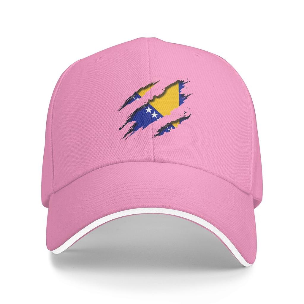 Spring Bosnia Flag Symbol Baseball Cap Outdoor Sport Fashion Design Sun Trucker Hat Unisex Adult Hot Sale Baseball Caps