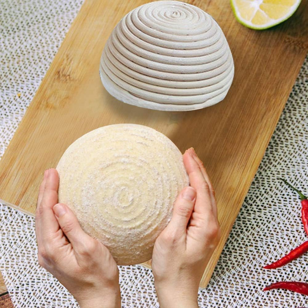 Bread Proofing Basket 9 Inch Round Bread Proofing Basket Box With Bread Linen Cloth For Professional Home Sourdough Bread Baking