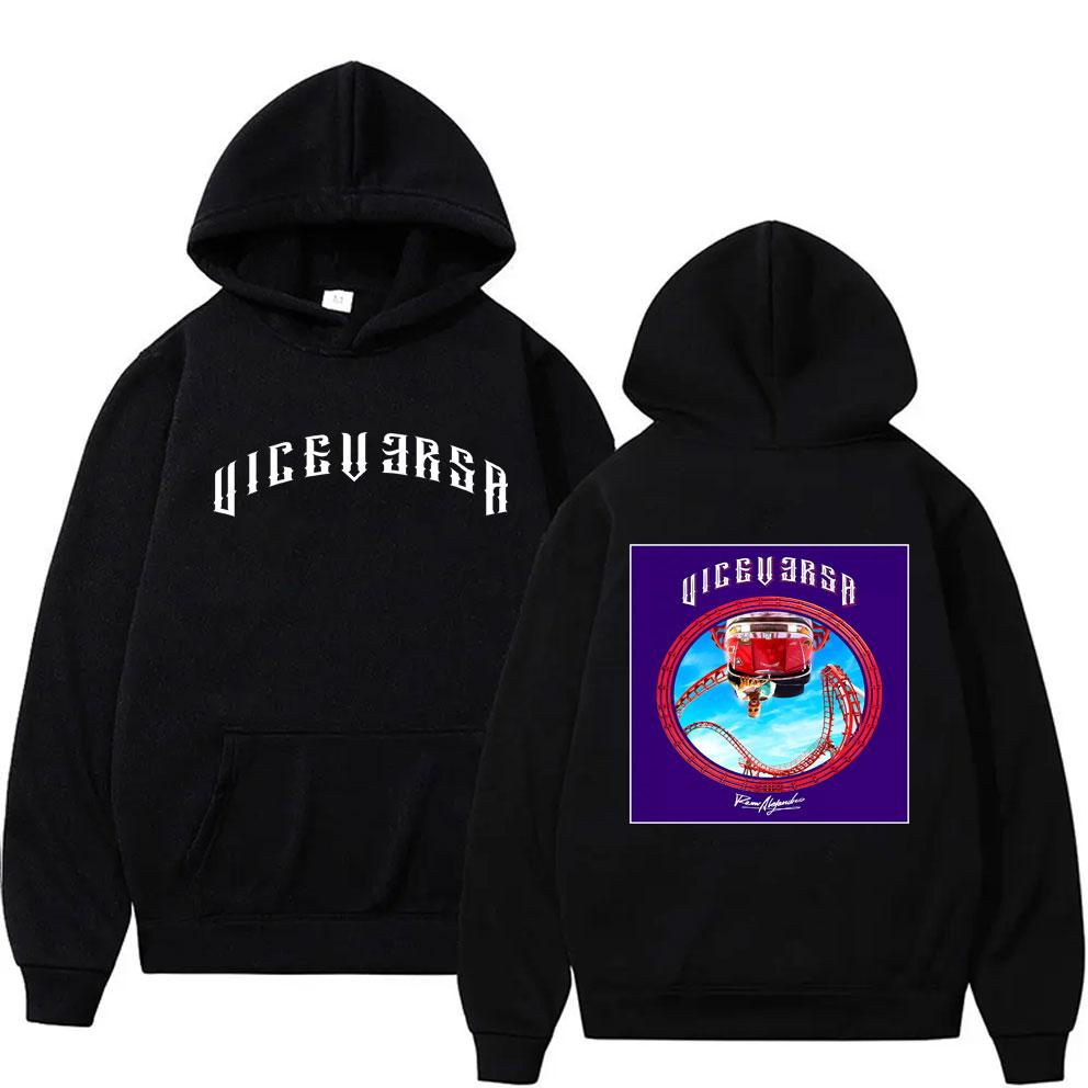 Rapper Rauw Alejandro Vice Versa Todo De Ti Album Double Sided Print Hoodie Men Women Fashion Hip Hop Oversized Pullover Hoodies