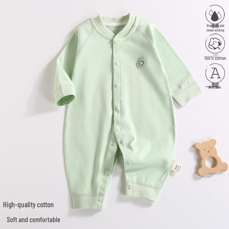 2025 New Pure Cotton Baby Jumpsuit for Spring, Autumn, and Winter - Newborn Toddler Inner Wear