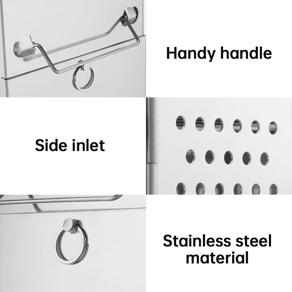 Portable Camping Wood Burning Stove Foldable Small Stainless Steel Tent Stove with Stove Holder Ash