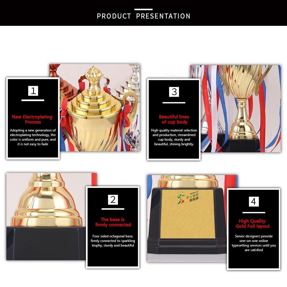 Gold Color Trophy Cup Large Size Metal Trophy Toy Prize Cup School Rewarding