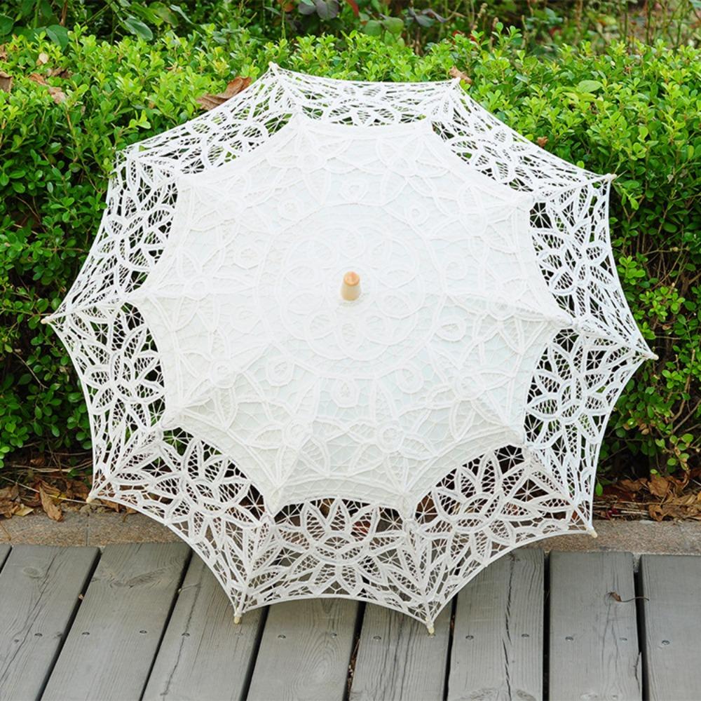 Handmade Bridal Umbrella Cotton Parasol Umbrella Lace Umbrella  for Wedding Outdoor Sun