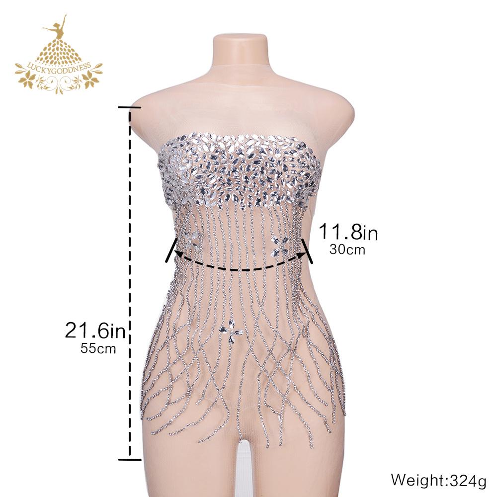 Handmade White Net Sew-on Crystal Beads Patches Rhinestones Applique in Flower Shape Dress Clothes Accessory-DRA-641
