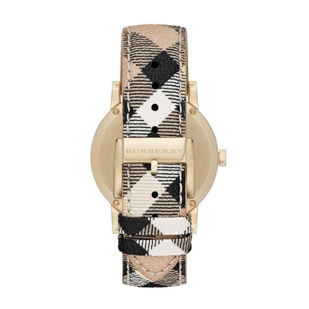 Burberry BU9026 Женские часы The City Champagne Dial с ремешком в клетку