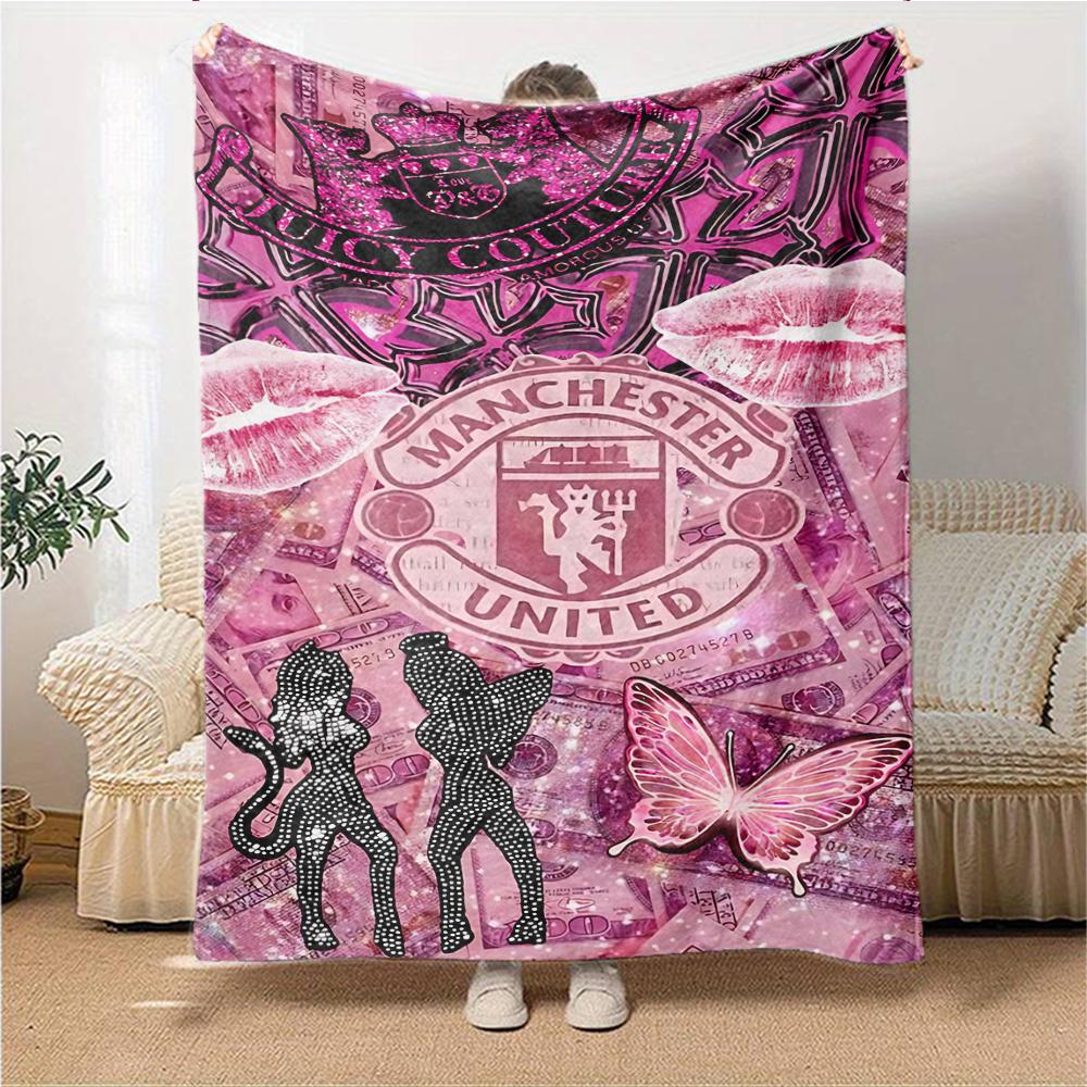 Manchester City Crest Blankets Flannel Printed Breathable Warm Throw Blanket for Home Office Bedspreads 0708a9