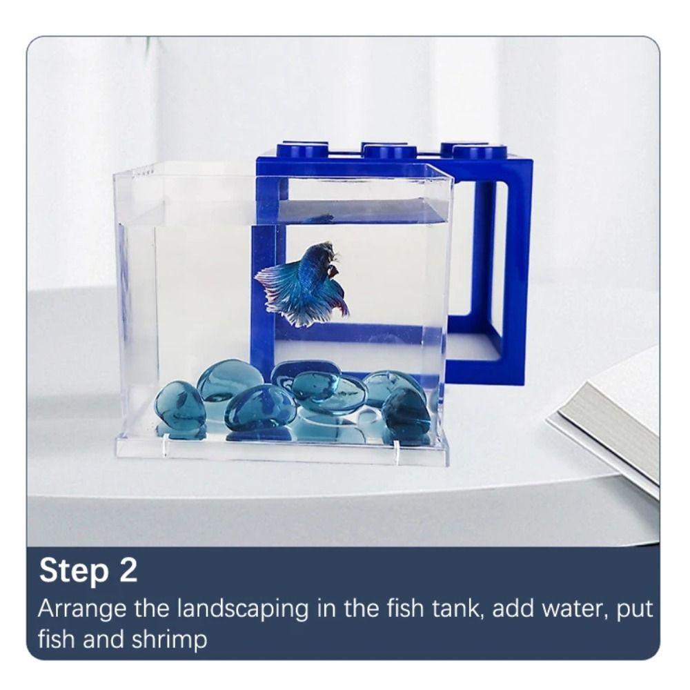 USB Маленький Эко Цилиндр со Светодиодной Лампой Микро Ландшафтная Коробка Мини Аквариум Аквариум Чайный Столик