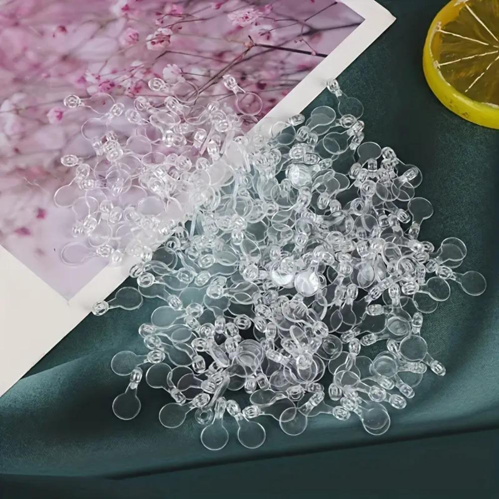 200pcs Plastic Flat Pad Pendants Transparent Acrylic Transparent Cabochon Pendants Home