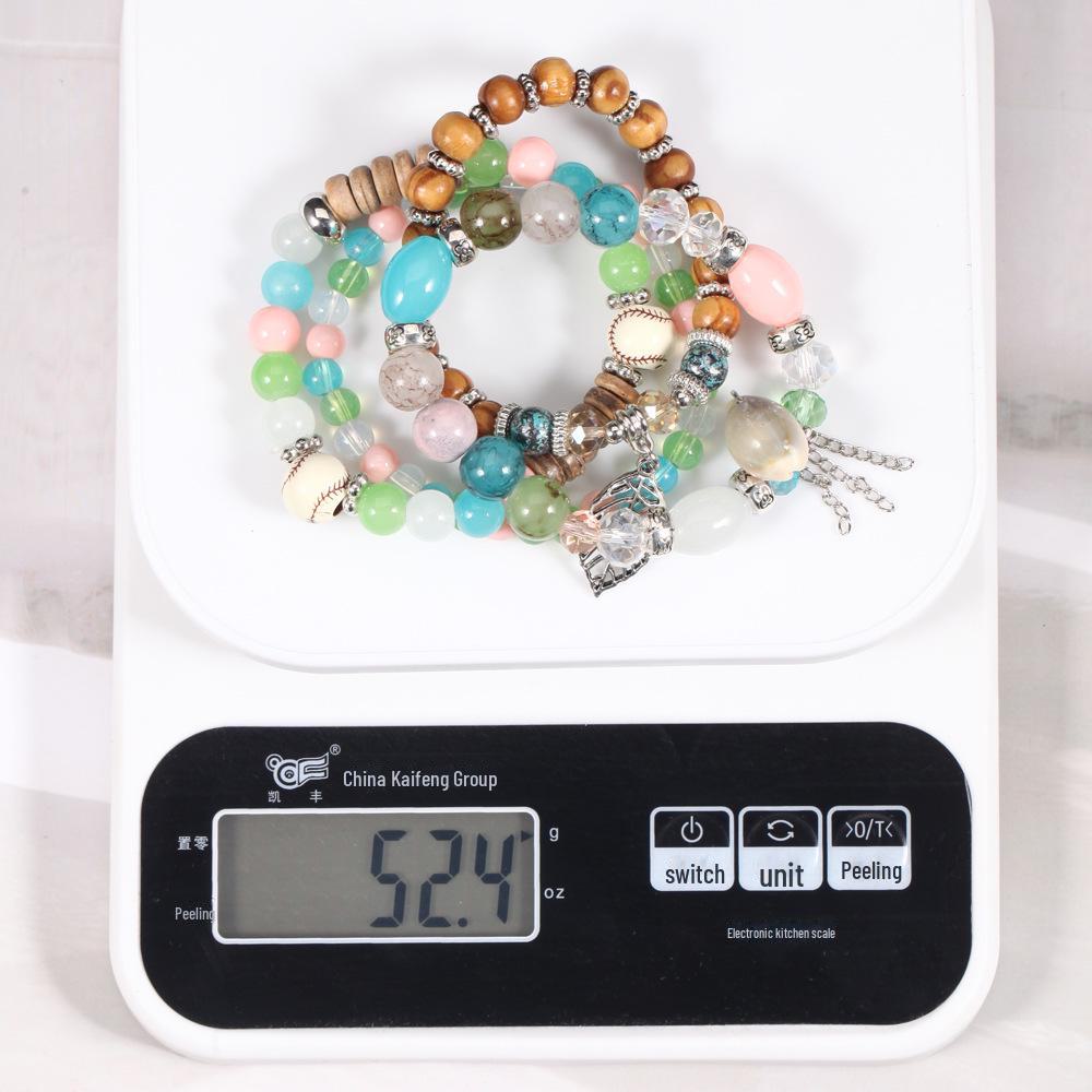 Браслет из цветного листа с бриллиантами и имитацией камня, остров Хайнань, Санья