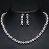 CMM High Quality AAA Multi Color Cubic Zirconia Choker Necklace Earrings Sets