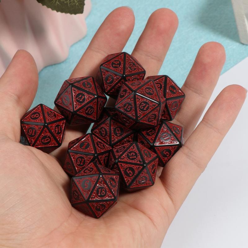 10 шт. 20-гранные многогранные акриловые кубики для настольных игр D20 кубики для математических игр с кубиками Набор акриловых кубиков для вечеринки