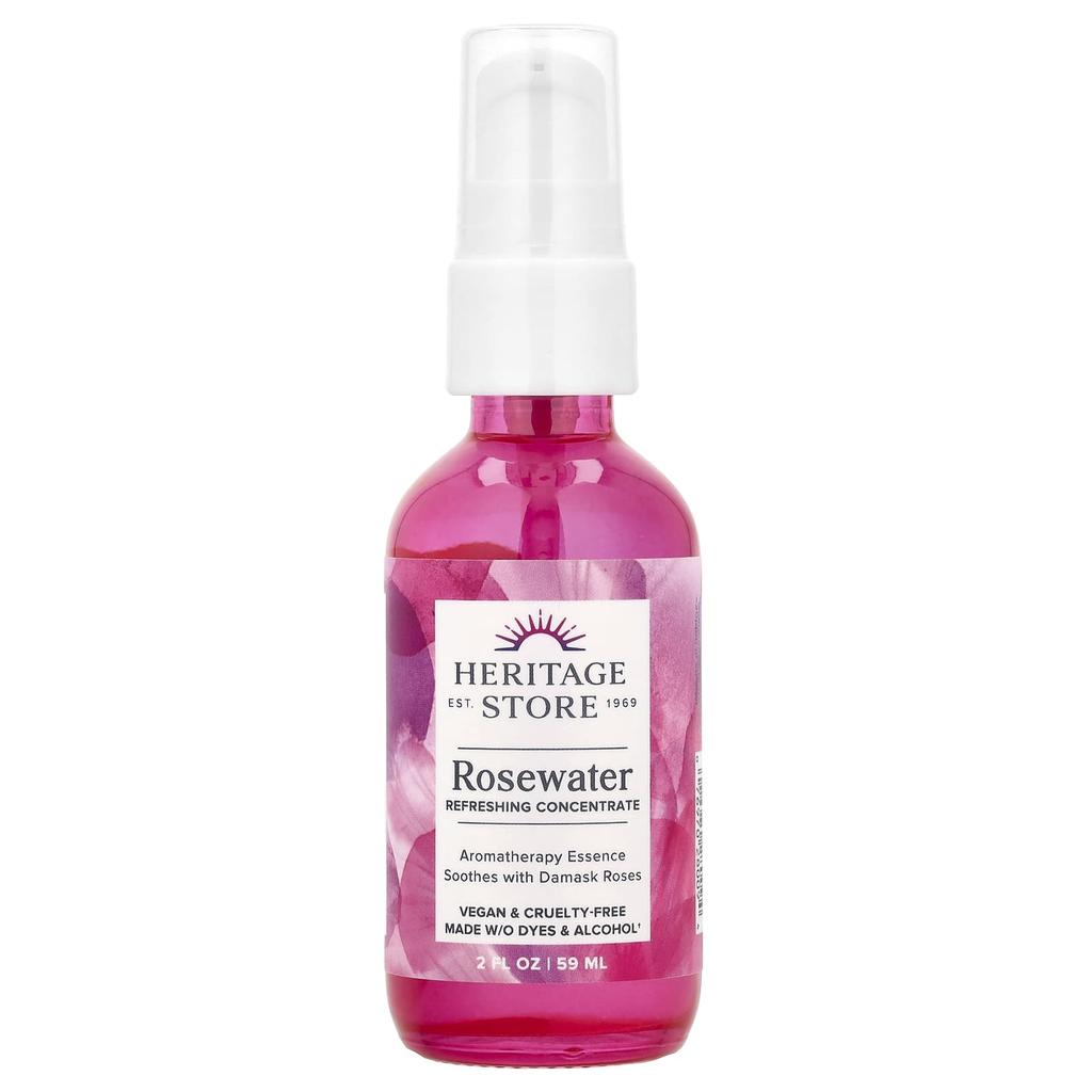 Heritage Store Rosewater Refreshing Concentrate, 2 Fl Oz (59 Ml)