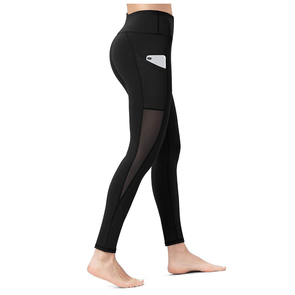 Женские лоскутные брюки гренадин с высокой талией, спортивные брюки для фитнеса и йоги с карманами