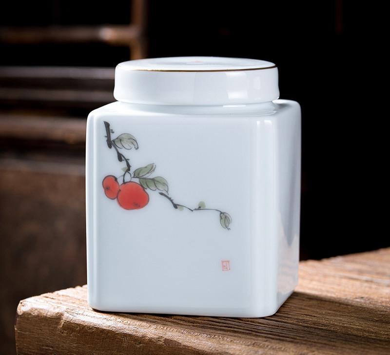 Креатив квадратной формы керамический контейнер для чая Портативная герметичная банка Чайные коробки Органайзер для специй Конфеты Кофе Резервуар для хранения сухофруктов
