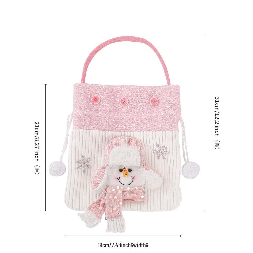 Рождественские подарочные сумки: Детский мультяшный декор в виде конфет и яблок в форме Санты и елки