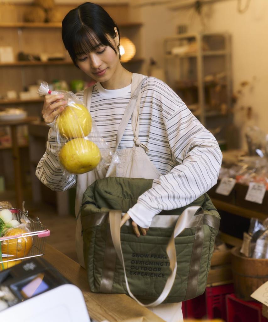 Snow Peak Quilted Ripstop Duffle Tote OLIVE One AC-25AU012 Bag, Handbag, Men's/Women's,