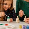 Art Craft Supplies DIY Unfinished Wooden Christmas Tree Kit, Blank Wood Figurines for Kids Painting, Hand?Painted Tabletop Decorations Home Holiday