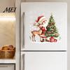 Removable Decorative Film for Furniture Christmas Santa Claus/Snowman Static Glass Stickers, Windows Clings, PVC Waterproof Wall Remodeling