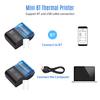 Портативный мини-термопринтер Bisofice 2 дюйма, беспроводной USB-принтер чеков, квитанций, билетов, с термобумагой 58 мм, совместимый с IOS