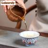 240ml High Grade Yixing Purple Clay Justice Cup Handmade Bionic Lotus Seedpod Tea Pitcher Beauty Tea Infuser Chahai Zisha Teaset