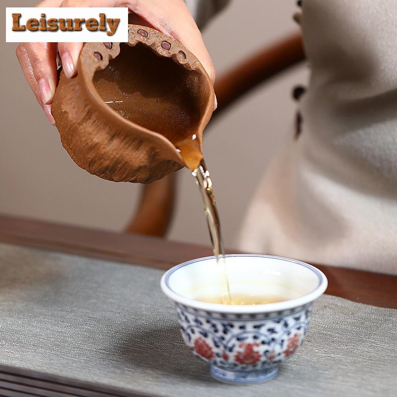 240ml High Grade Yixing Purple Clay Justice Cup Handmade Bionic Lotus Seedpod Tea Pitcher Beauty Tea Infuser Chahai Zisha Teaset