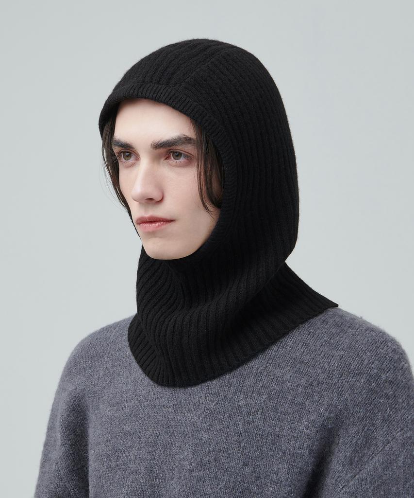 MUSINSA STANDARD Lambswool Knit Balaclava [Black]