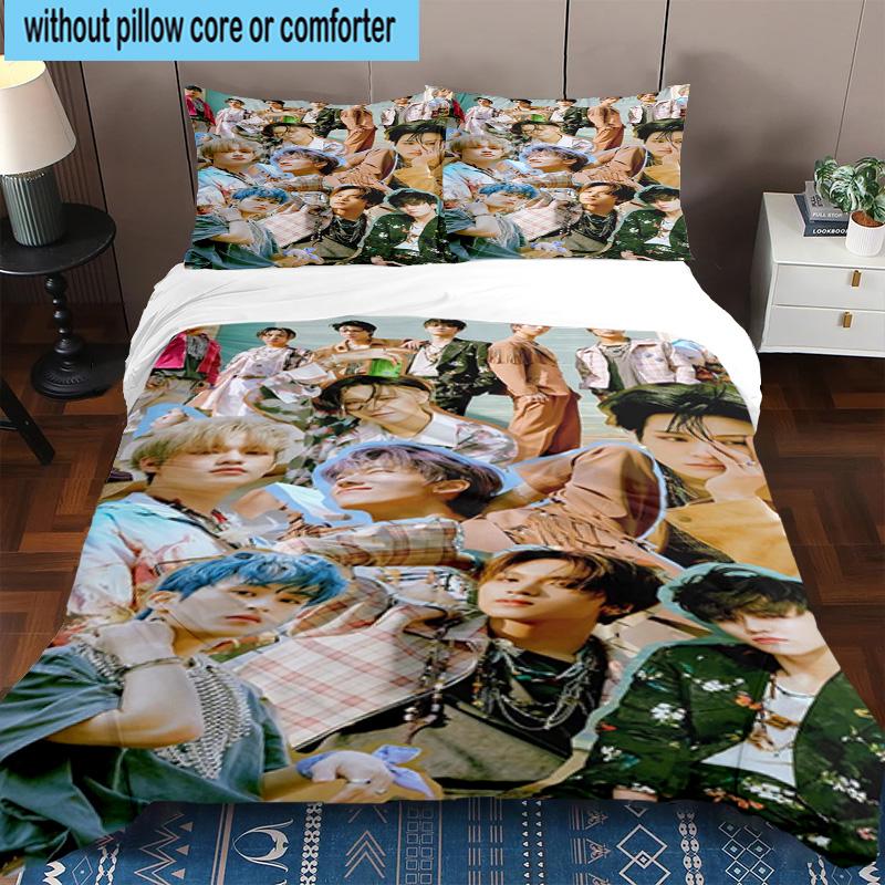 3PCS Kpop music 3pcs Bedding,Including 3PCS Duvet Cover And 2pcs Pillowcases Perfect for Christmas,Ideal for Bedroom, Dormitory